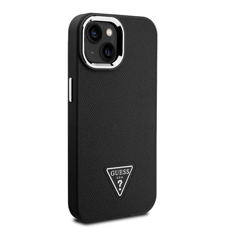 Apple iPhone 15 Kılıf Guess Orjinal Lisanslı M-safe Şarj Özellikli Grained Triangle Kapak