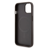 Apple iPhone 15 Kılıf Guess Orjinal Lisanslı M-safe Şarj Özellikli 4G Şerit Tasarımlı Printed Kapak