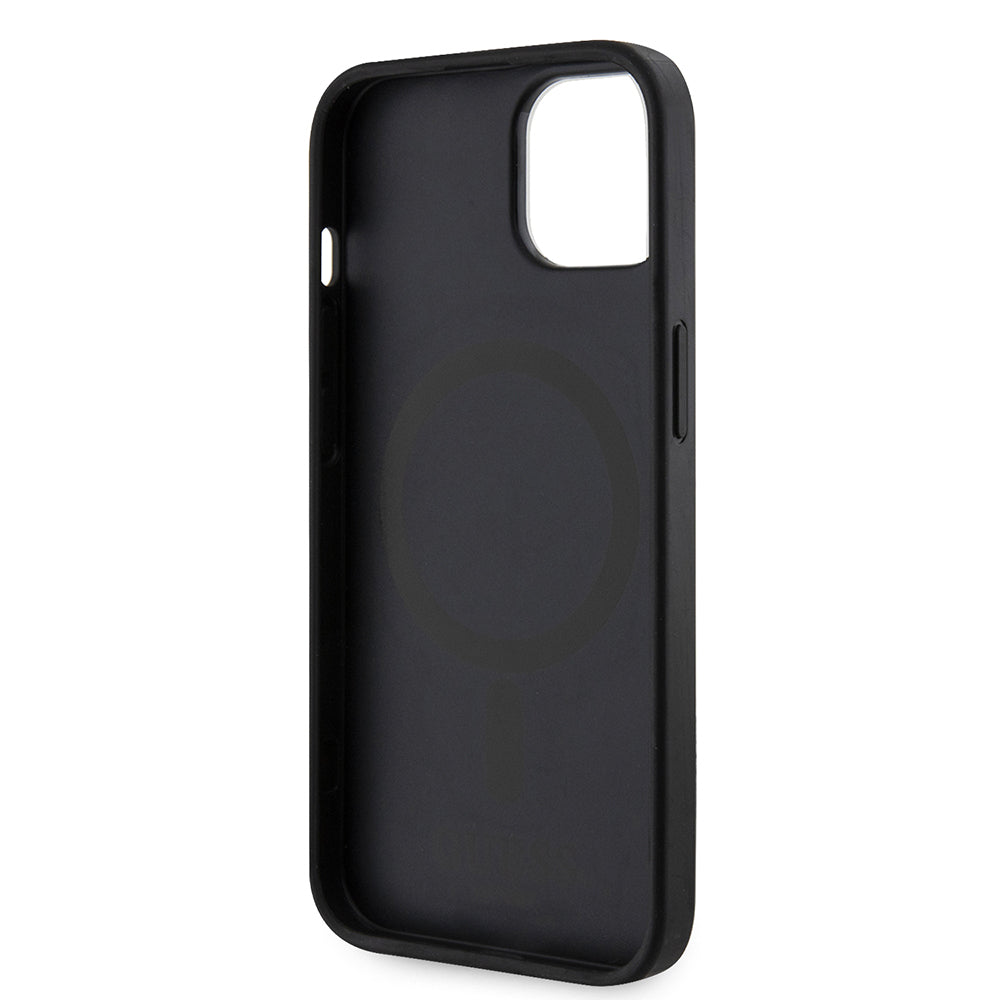 Apple iPhone 15 Kılıf Guess Orjinal Lisanslı M-safe Şarj Özellikli 4G Şerit Tasarımlı Printed Kapak