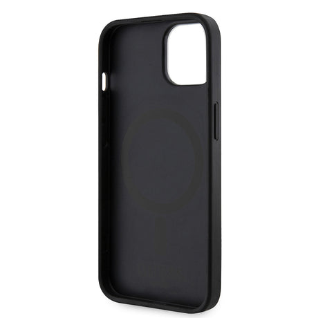 Apple iPhone 15 Kılıf Guess Orjinal Lisanslı M-safe Şarj Özellikli 4G Şerit Tasarımlı Printed Kapak
