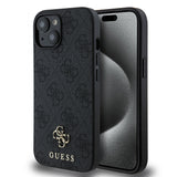 Apple iPhone 15 Kılıf Guess Orjinal Lisanslı M-safe Şarj Özellikli Small 4G Classic Kapak