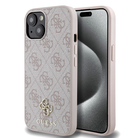 Apple iPhone 15 Kılıf Guess Orjinal Lisanslı M-safe Şarj Özellikli Small 4G Classic Kapak