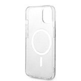 Apple iPhone 15 Kılıf Guess Orjinal Lisanslı M-safe Şarj Özellikli Yazı Logolu 4G Desenli Kapak