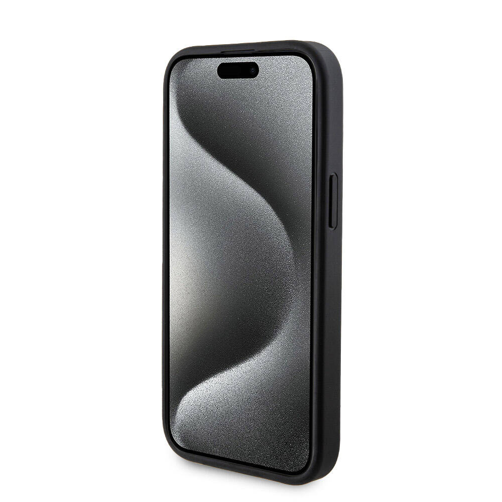 Apple iPhone 15 Kılıf Guess Orjinal Lisanslı M-safe Şarj Özellikli Yazı Logolu 4G Desenli Kapak + Powerbank 5000mAh 2in1 Set