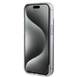 Apple iPhone 15 Kılıf Guess Orjinal Lisanslı M-safe Şarj Özellikli Yazı Logolu Iridescent Kapak