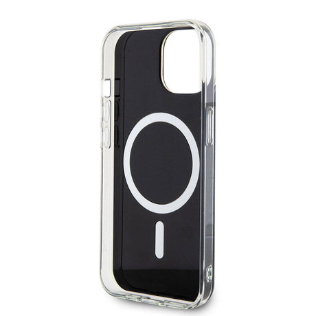 Apple iPhone 15 Kılıf Guess Orjinal Lisanslı M-safe Şarj Özellikli Yazı Logolu Iridescent Kapak