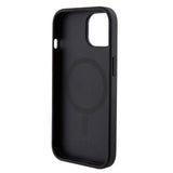 Apple iPhone 15 Kılıf Guess Orjinal Lisanslı M-safe Şarj Özellikli Yazı Logolu Saffiano Kapak