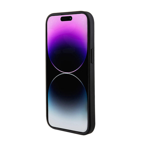 Apple iPhone 15 Kılıf Guess Orjinal Lisanslı M-safe Şarj Özellikli Yazı Logolu Saffiano Kapak