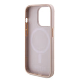 Apple iPhone 15 Kılıf Guess Orjinal Lisanslı M-safe Şarj Özellikli Yazı Logolu Saffiano Kapak