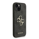 Apple iPhone 15 Kılıf Guess Orjinal Lisanslı PU Deri Bilek Askı İpli Metal Büyük 4G ve Yazı Logolu Kapak