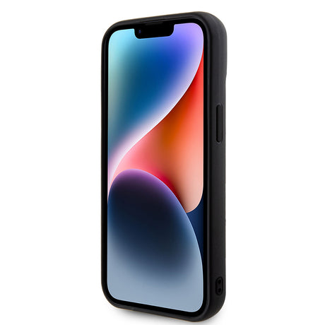 Apple iPhone 15 Kılıf Guess Orjinal Lisanslı PU Deri Metal Yazı Logolu Kapitone Kapak