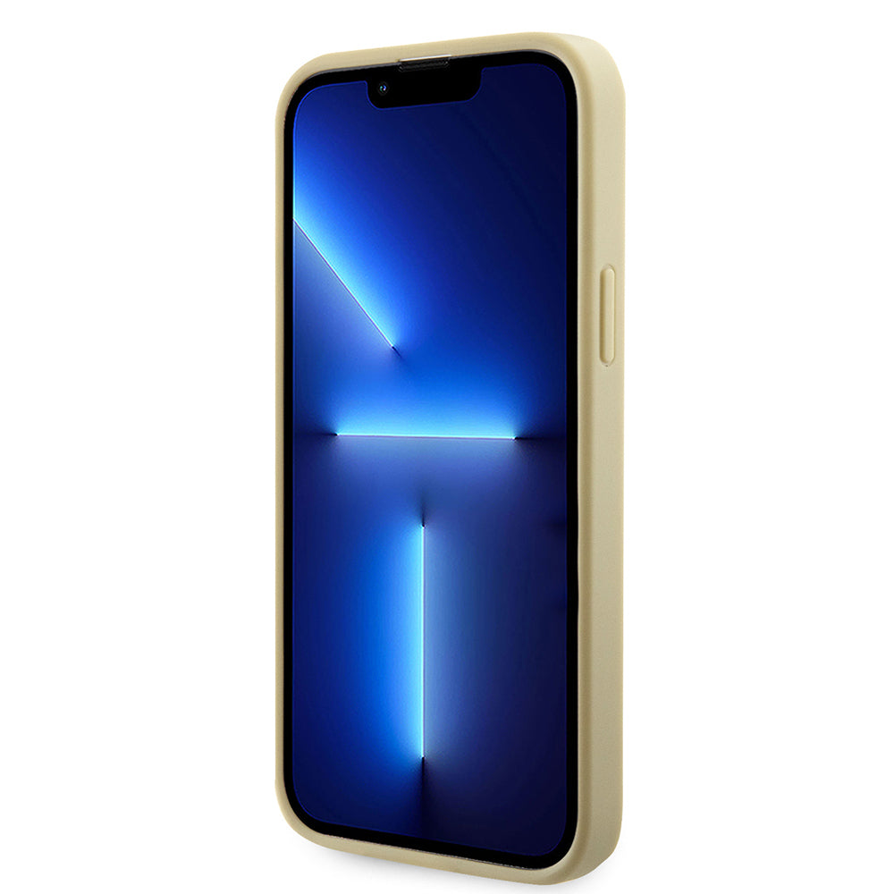 Apple iPhone 15 Kılıf Guess Orjinal Lisanslı Taşlı Arka Yüzey Üçgen Logolu Kapak