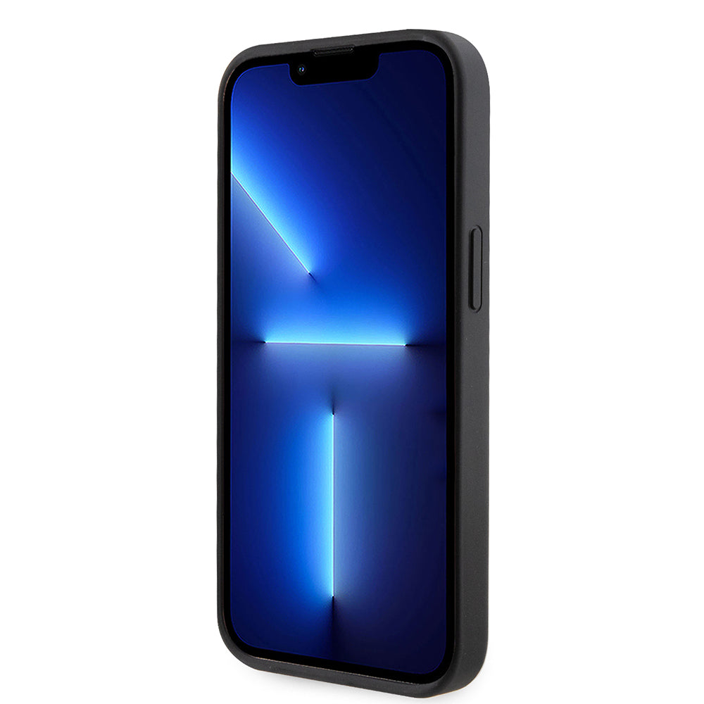 Apple iPhone 15 Kılıf Guess Orjinal Lisanslı Taşlı Arka Yüzey Üçgen Logolu Kapak