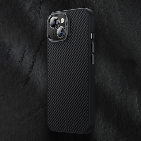 Apple iPhone 15 Kılıf Karbon Fiber M-safe Şarj Özellikli Benks Hybrid ArmorPro 600D Kevlar Kapak