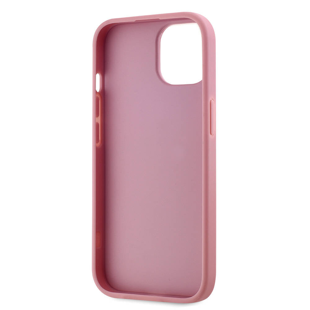 Apple iPhone 15 Kılıf Karl Lagerfeld Orjinal Lisanslı 3D KL Yazılı Tüylü Arka Yüzey Saffiano Rhinestones Kapak