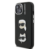 Apple iPhone 15 Kılıf Karl Lagerfeld Orjinal Lisanslı K&C Heads Pin Kapak