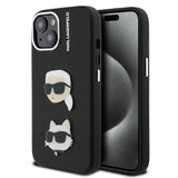 Apple iPhone 15 Kılıf Karl Lagerfeld Orjinal Lisanslı K&C Heads Pin Kapak