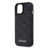 Apple iPhone 15 Kılıf Karl Lagerfeld Orjinal Lisanslı M-safe Şarj Özellikli KL Yazılı Hot Stamp Kapak