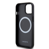 Apple iPhone 15 Kılıf Lacoste Orjinal Lisanslı PU Pike Desenli Arka Yüzey İkonik Timsah Dokuma Logolu Kapak + Type-C Kablo 1.5m