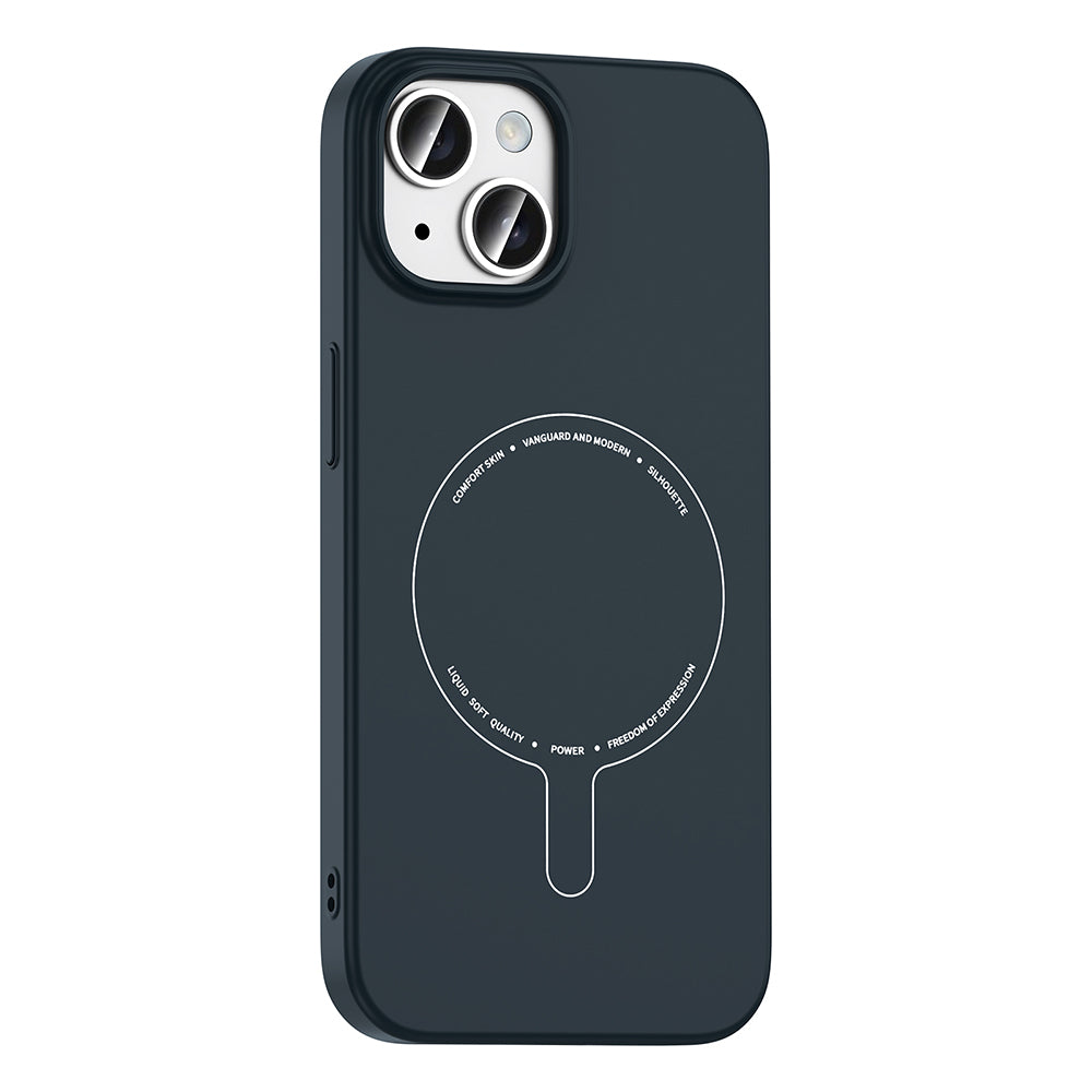 Apple iPhone 15 Kılıf M-Safe Şarj Özellikli Kamera Korumalı Zore Elio Sert PC Kapak