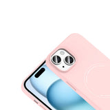 Apple iPhone 15 Kılıf M-Safe Şarj Özellikli Kamera Korumalı Zore Elio Sert PC Kapak