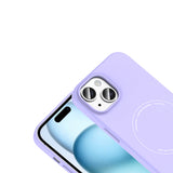 Apple iPhone 15 Kılıf M-Safe Şarj Özellikli Kamera Korumalı Zore Elio Sert PC Kapak