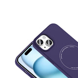 Apple iPhone 15 Kılıf M-Safe Şarj Özellikli Kamera Korumalı Zore Elio Sert PC Kapak