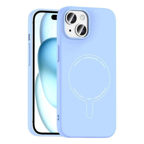 Apple iPhone 15 Kılıf M-Safe Şarj Özellikli Kamera Korumalı Zore Elio Sert PC Kapak