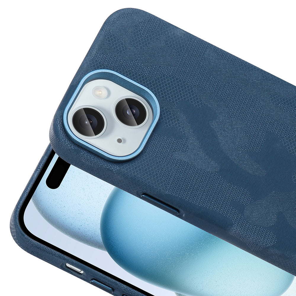 Apple iPhone 15 Kılıf M-Safe Şarj Özellikli Kamuflaj Tasarımlı Zore Sera Sert PC Kapak