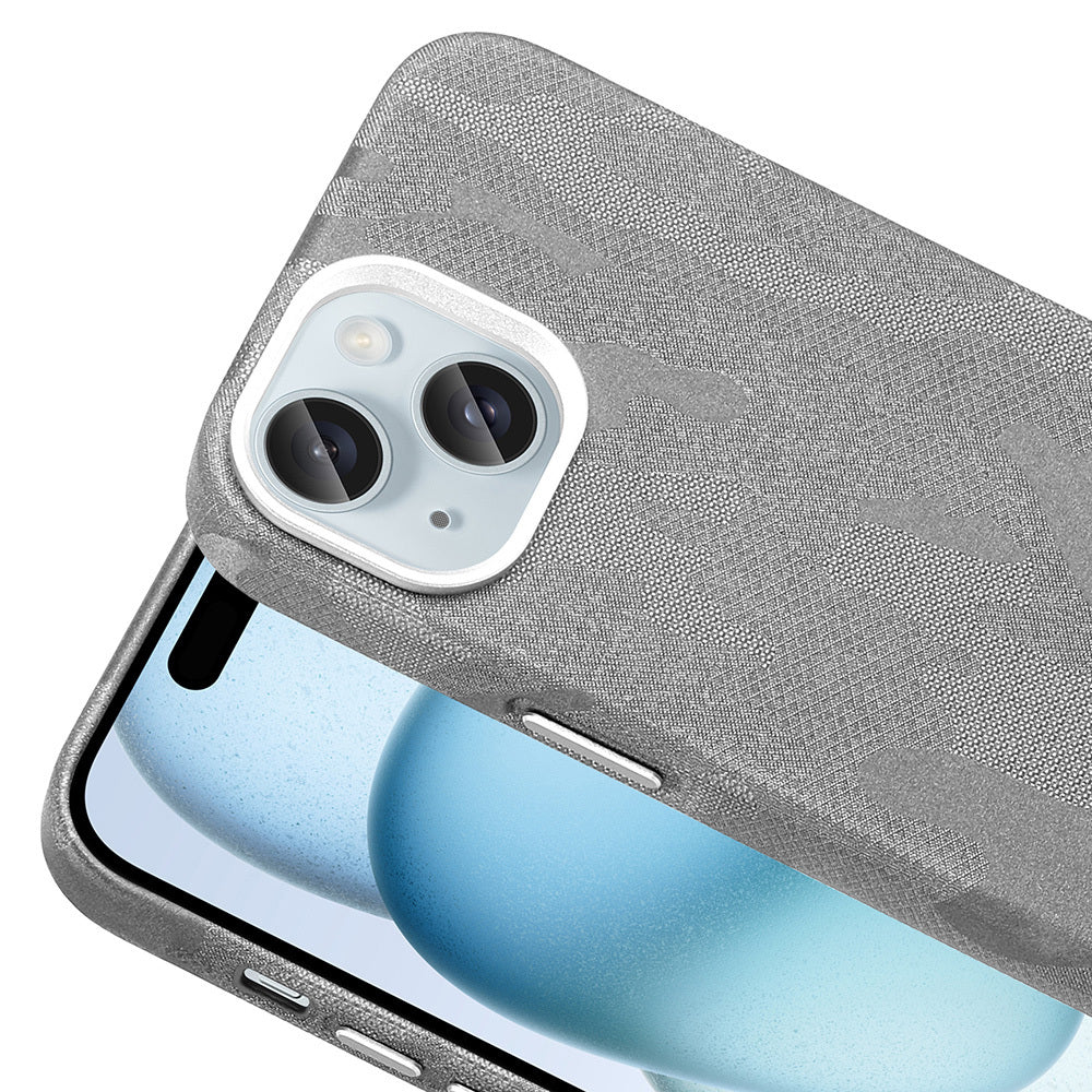 Apple iPhone 15 Kılıf M-Safe Şarj Özellikli Kamuflaj Tasarımlı Zore Sera Sert PC Kapak