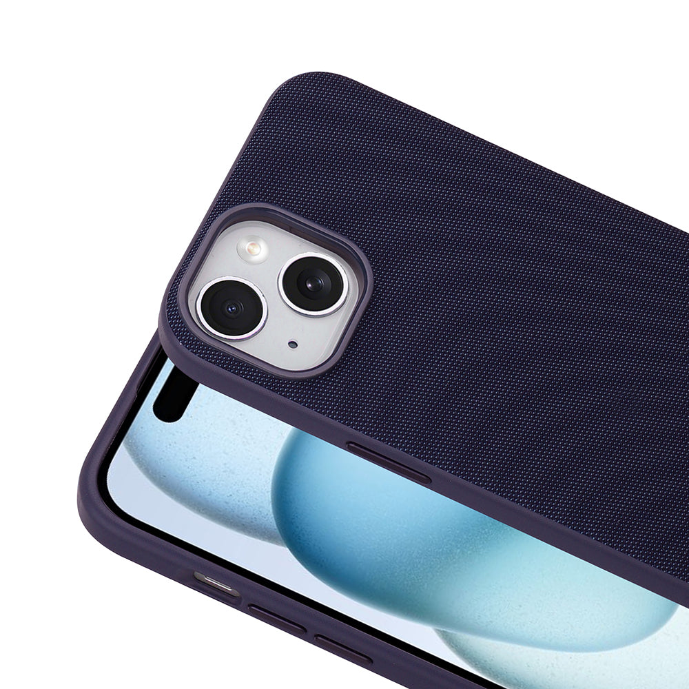 Apple iPhone 15 Kılıf M-Safe Şarj Özellikli Kumaş Tasarımlı Zore Miami Sert PC Kapak