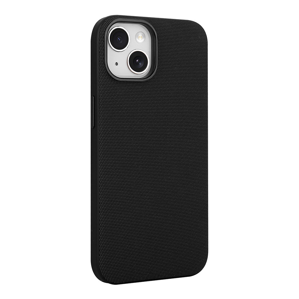 Apple iPhone 15 Kılıf M-Safe Şarj Özellikli Kumaş Tasarımlı Zore Miami Sert PC Kapak