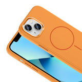 Apple iPhone 15 Kılıf M-Safe Şarj Özellikli Metal Kamera Çerçeveli Zore Edi Silikon Kapak
