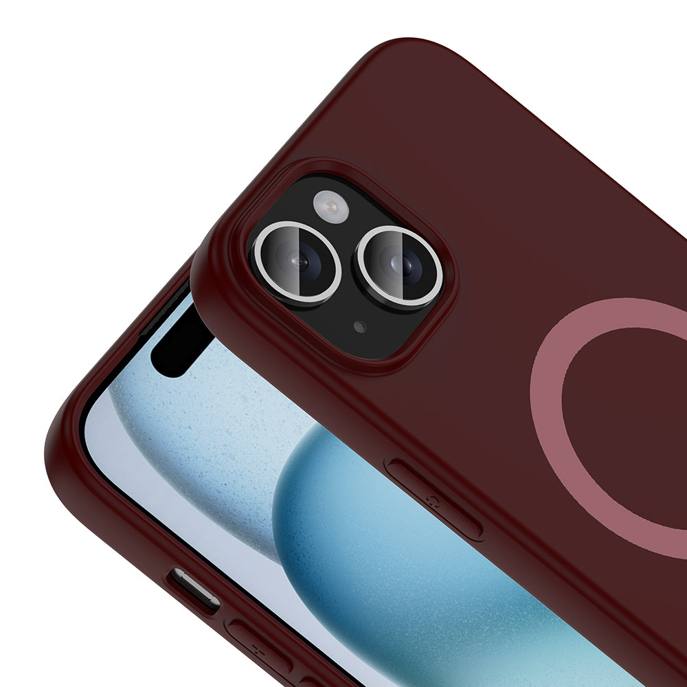 Apple iPhone 15 Kılıf M-Safe Şarj Özellikli Zore Aris Silikon Kapak