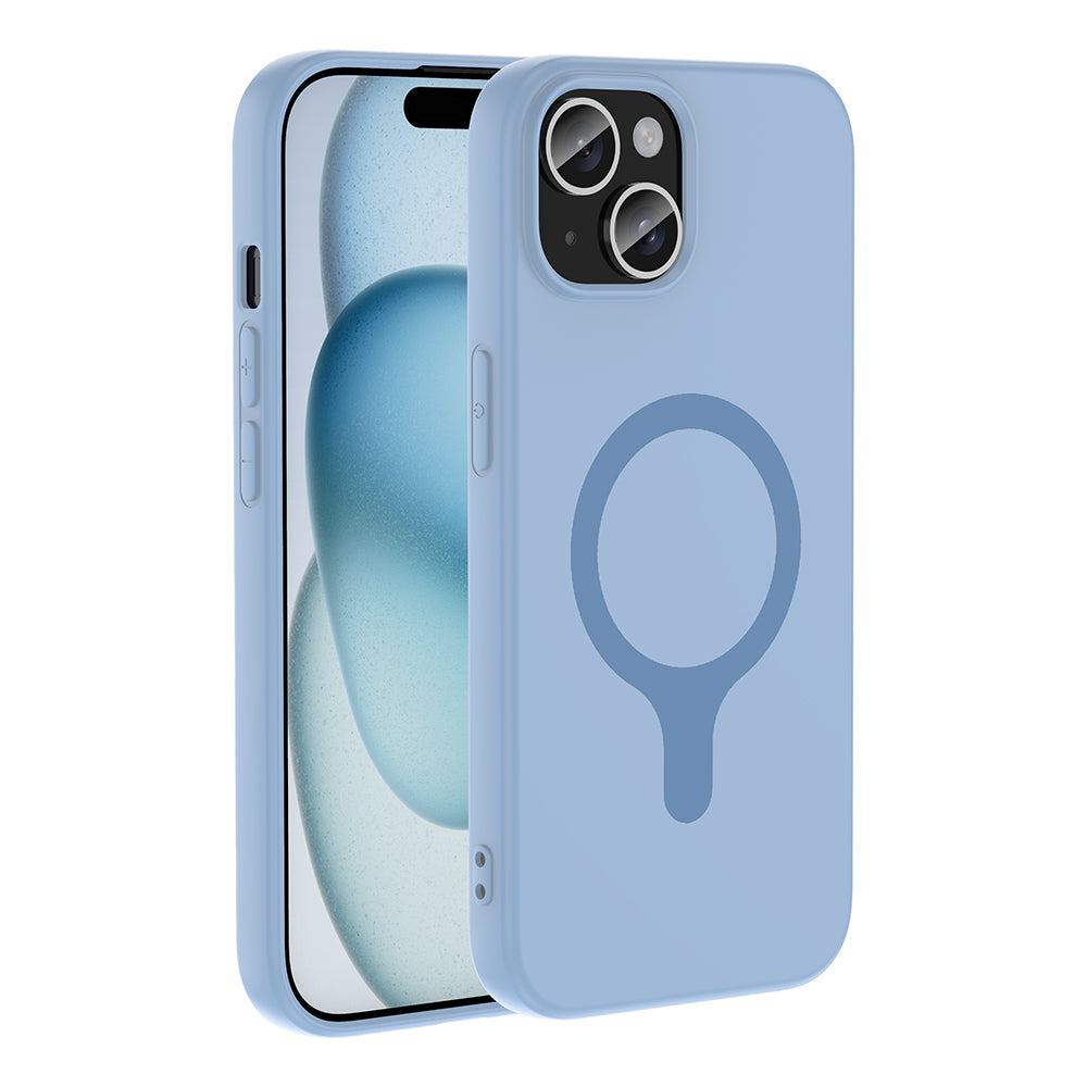 Apple iPhone 15 Kılıf M-Safe Şarj Özellikli Zore Aris Silikon Kapak