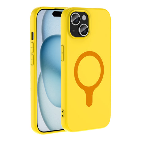 Apple iPhone 15 Kılıf M-Safe Şarj Özellikli Zore Aris Silikon Kapak