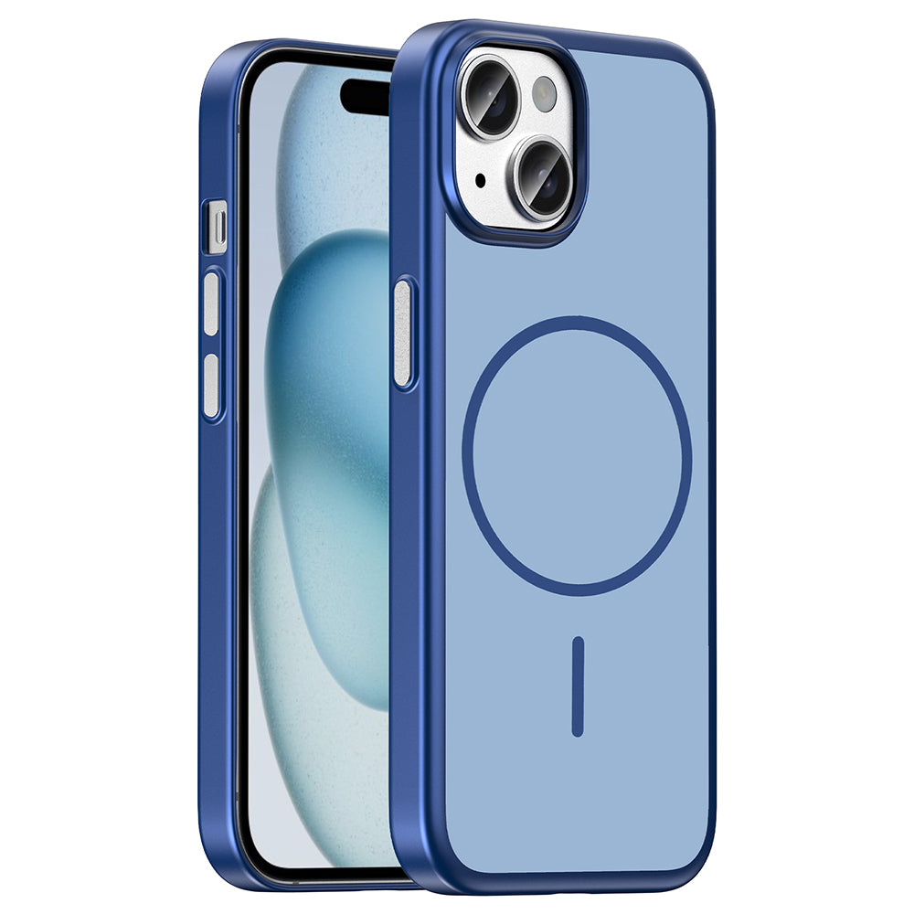 Apple iPhone 15 Kılıf M-Safe Şarj Özellikli Zore Lora PC Kapak