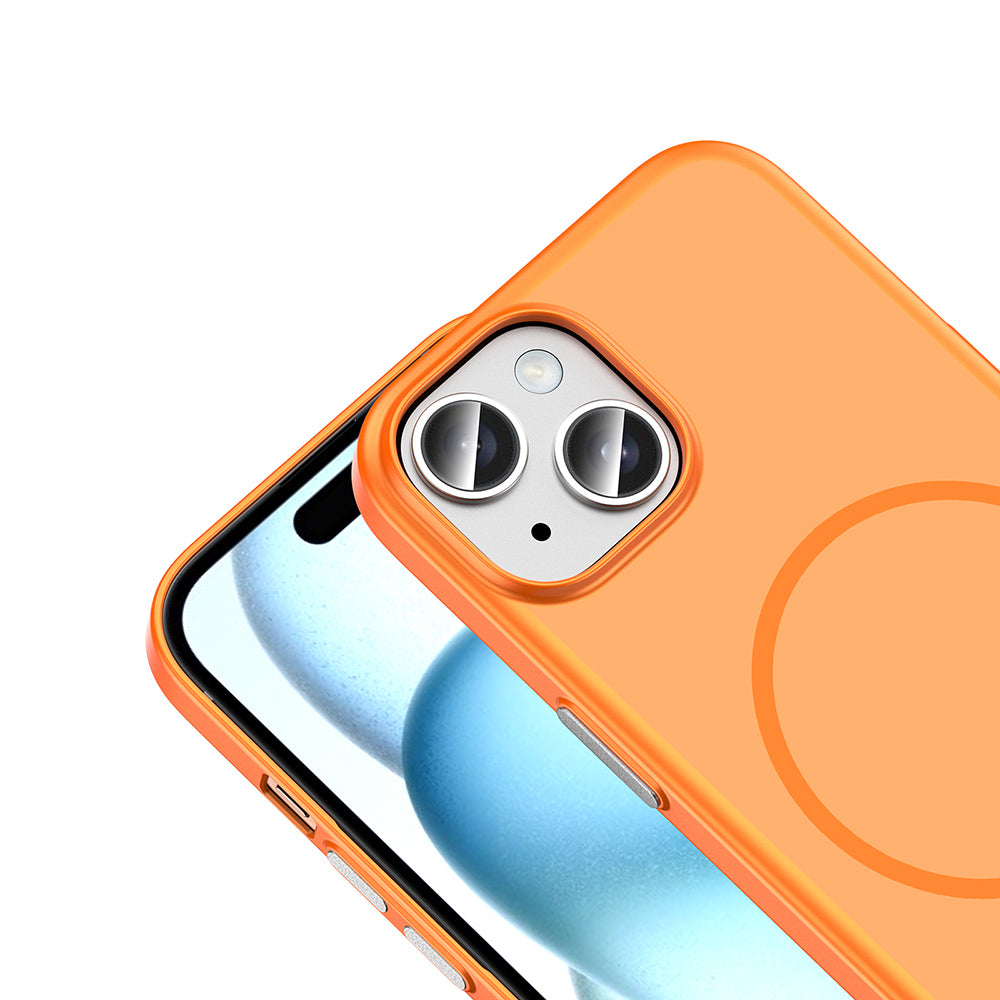 Apple iPhone 15 Kılıf M-Safe Şarj Özellikli Zore Lora PC Kapak