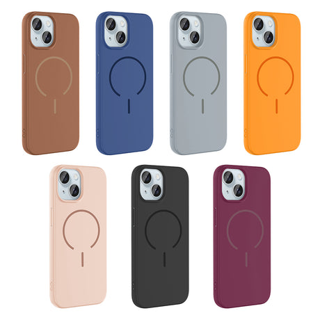 Apple iPhone 15 Kılıf M-safe Şarj Özellikli Zore Meta Kapak