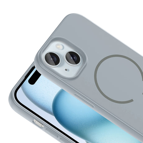 Apple iPhone 15 Kılıf M-safe Şarj Özellikli Zore Meta Kapak