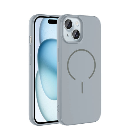 Apple iPhone 15 Kılıf M-safe Şarj Özellikli Zore Meta Kapak