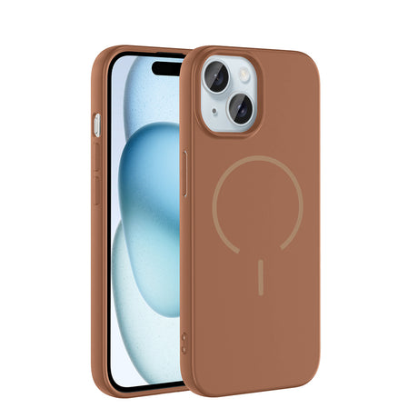 Apple iPhone 15 Kılıf M-safe Şarj Özellikli Zore Meta Kapak