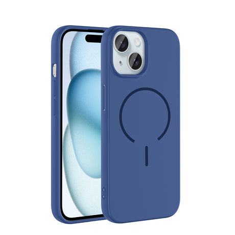 Apple iPhone 15 Kılıf M-safe Şarj Özellikli Zore Meta Kapak