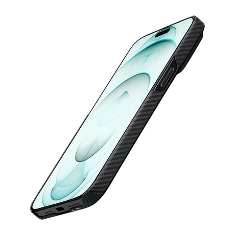 Apple iPhone 15 Kılıf M-safe Şarj Özellikli 600D Aramid Fiber Pitaka Tactile Woven Orchestra Serisi Rhapsody Kapak