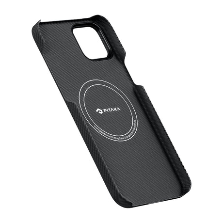 Apple iPhone 15 Kılıf M-safe Şarj Özellikli 600D Aramid Fiber Pitaka Tactile Woven Orchestra Serisi Rhapsody Kapak