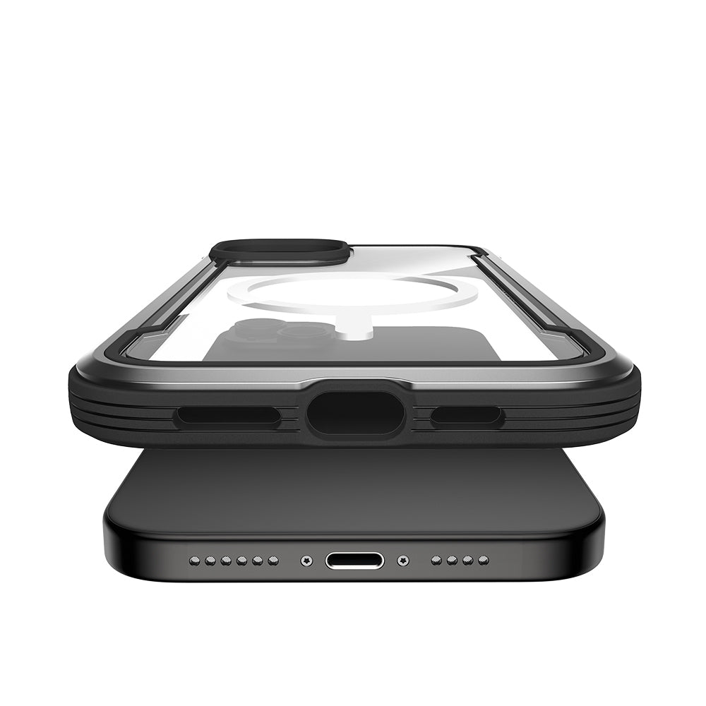 Apple iPhone 15 Kılıf M-safe Şarj Özellikli Airbagli Raptic Shield Serisi Şeffaf Arka Yüzey Kapak