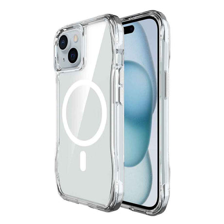 Apple iPhone 15 Kılıf M-safe Şarj Özellikli Airbagli Şeffaf Zore İncek Kapak