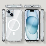 Apple iPhone 15 Kılıf M-safe Şarj Özellikli Airbagli Şeffaf Zore İncek Kapak