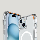 Apple iPhone 15 Kılıf M-safe Şarj Özellikli Airbagli Şeffaf Zore İncek Kapak
