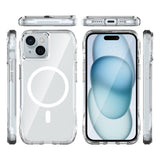 Apple iPhone 15 Kılıf M-safe Şarj Özellikli Airbagli Şeffaf Zore İncek Kapak